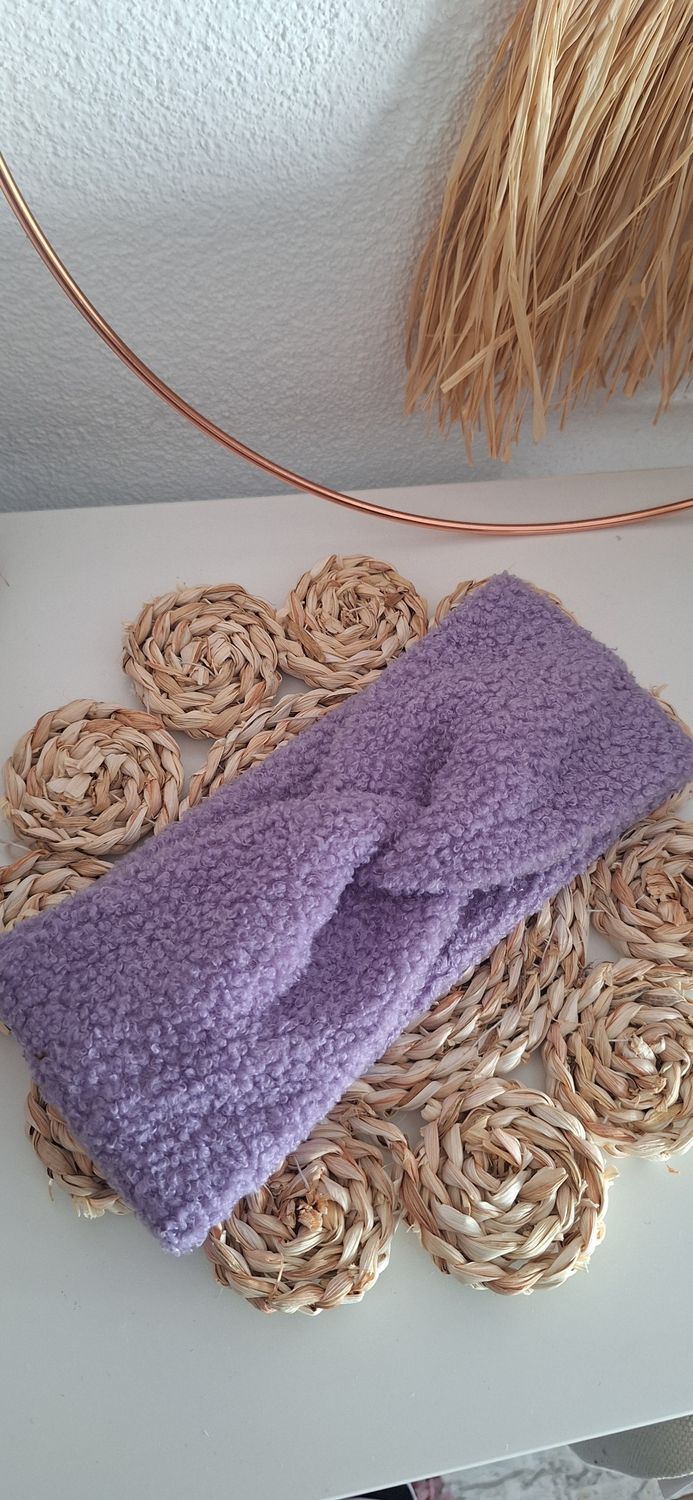 Stirnband Bouclè Flieder