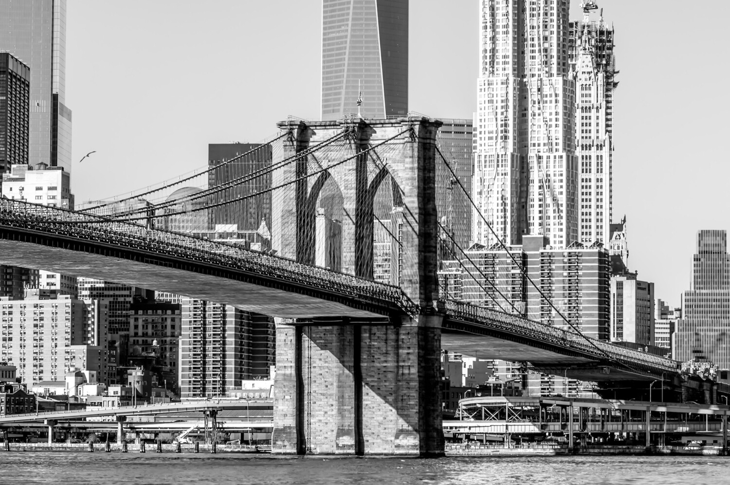 Brooklyn bridge and Manhattan skyline 150 x 100 cm