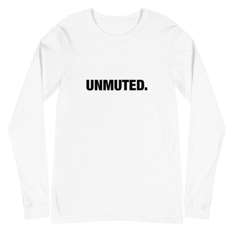 UNMUTED. Classic Logo Tee - Printed White (Printed) - Long copy