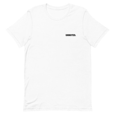 UNMUTED. Classic Logo Tee - Embroidered (White)
