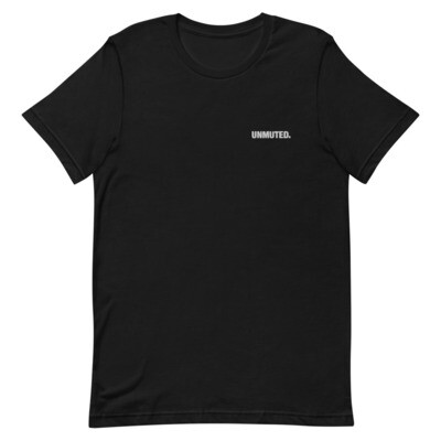 UNMUTED. Classic Logo Tee - Embroidered (Black)