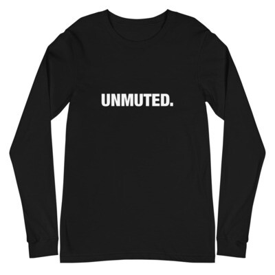 UNMUTED. Classic Logo Tee - Printed Black (Printed) - Long