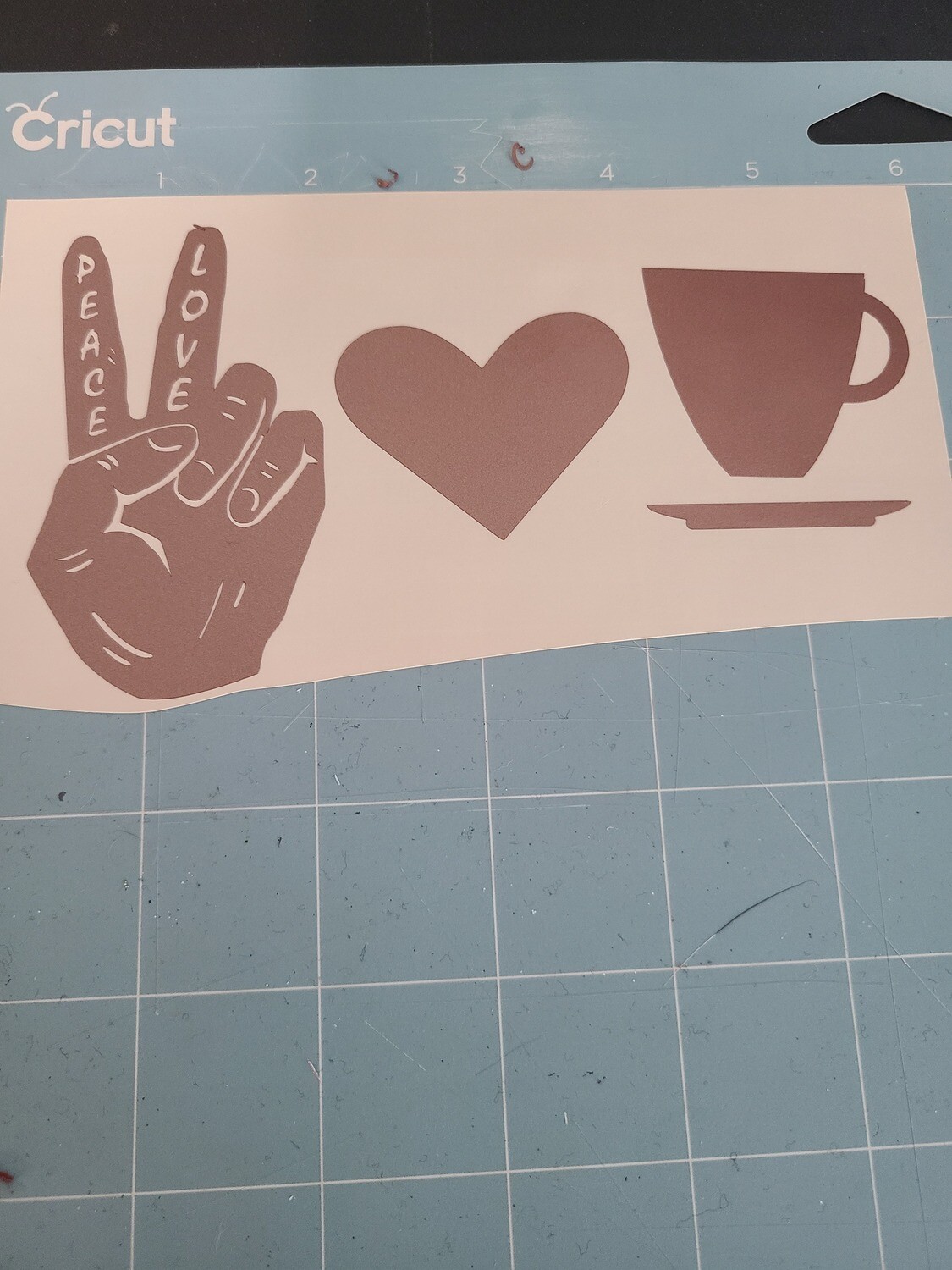 Peace Love Coffee Vinyl Decal