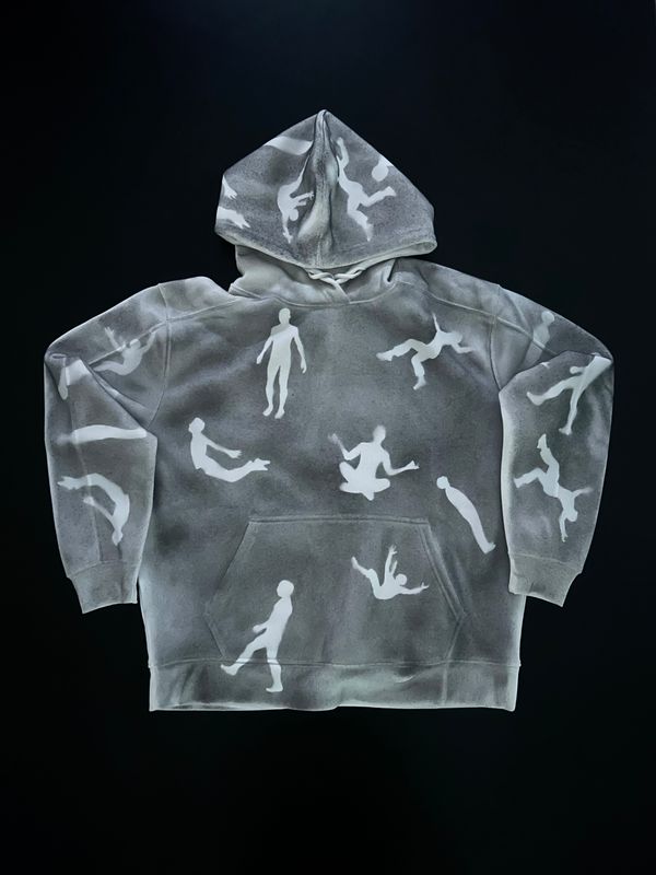 ‘Trapped in thought’ Ash grey hoodie