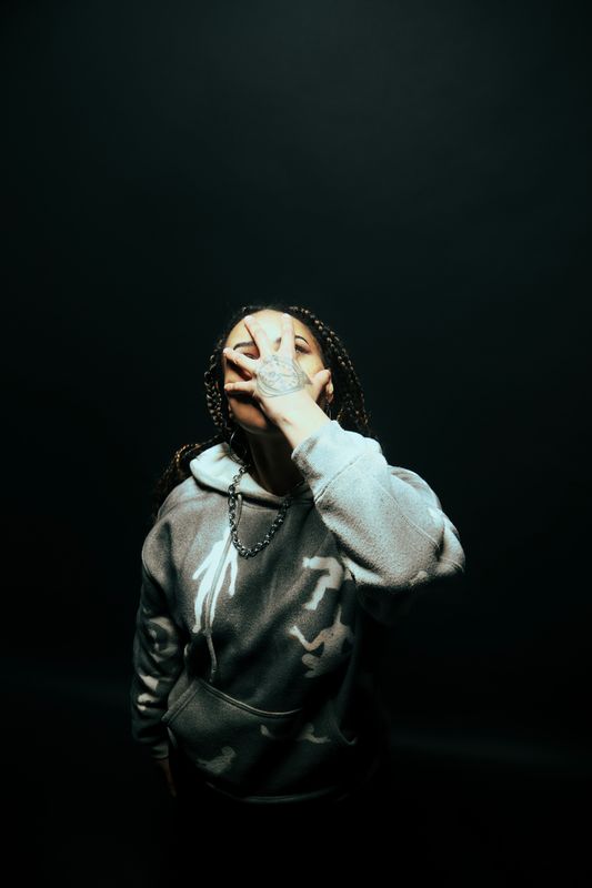 ‘Trapped in thought’ Ash grey hoodie