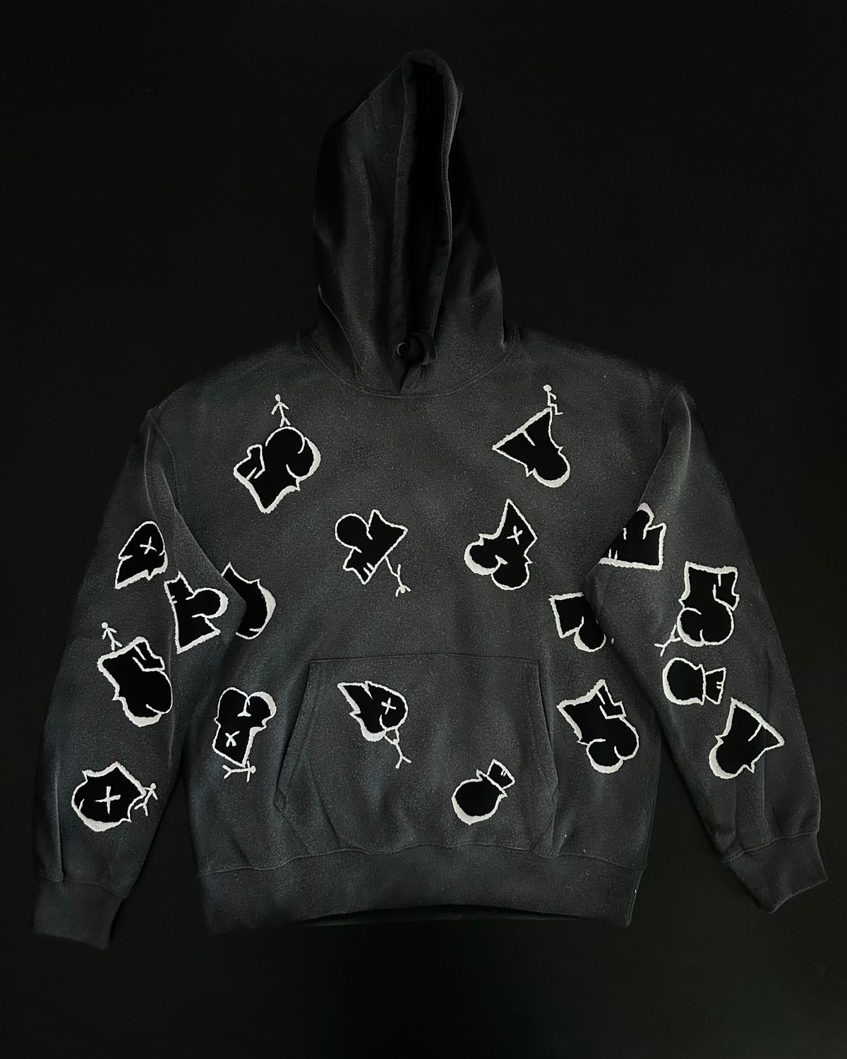 'Sidewalk stories’ Black hoodie