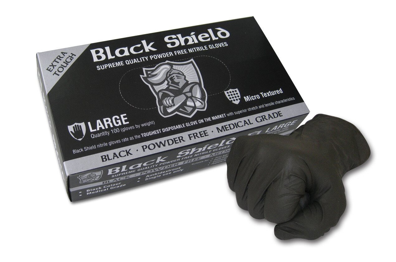 Black Shield Disposable Gloves (100)