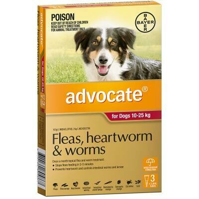 Advocate For Dogs 10-25kg 3 pack