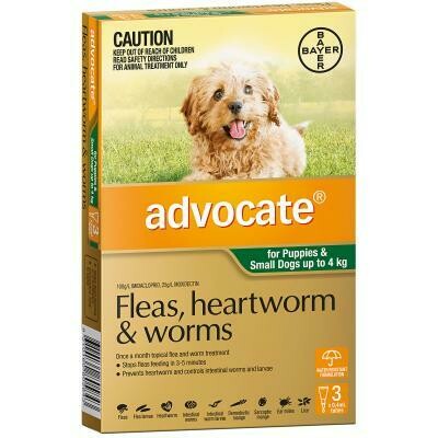Advocate For Dogs Up To 4kg 3 pack
