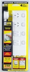 4 Outlet Powerboard, Switched