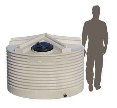 Coerco 2,500 Litre Premium Squat Corrugated Poly Water Tank
