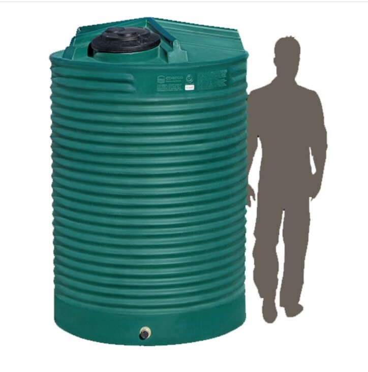 Coerco 2,500 Litre Premium Corrugated Poly Water Tank