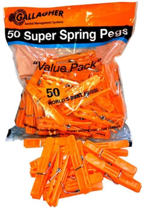 Gallagher "Worlds Best" Super Spring Pegs, Pk 50