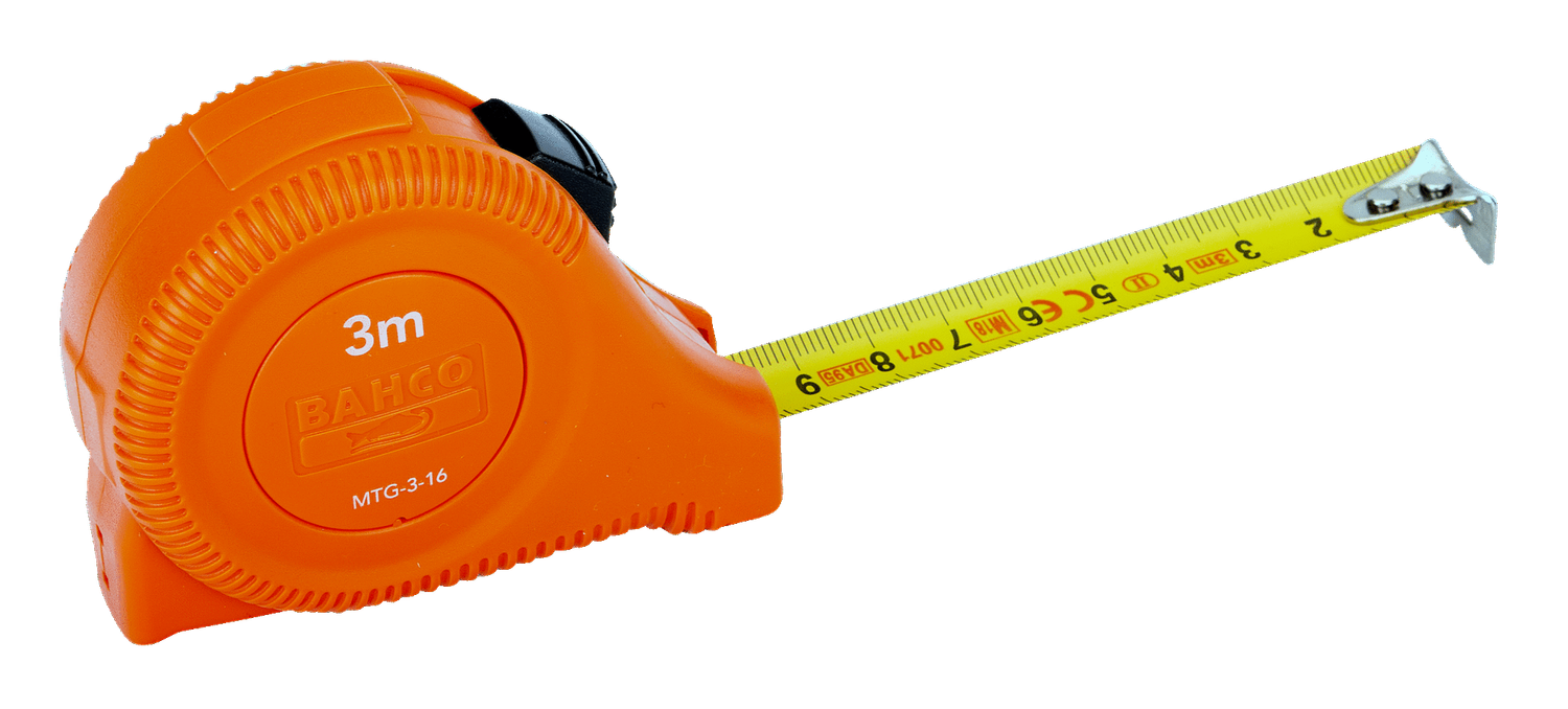 Bahco Short Measuring Tapes with Positive Locking Button