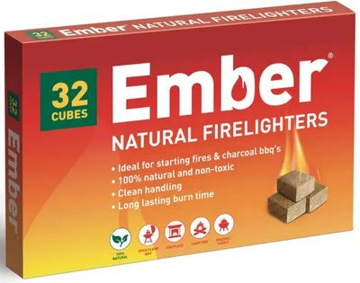 Ember Natural Firelighters, 32 Cubes