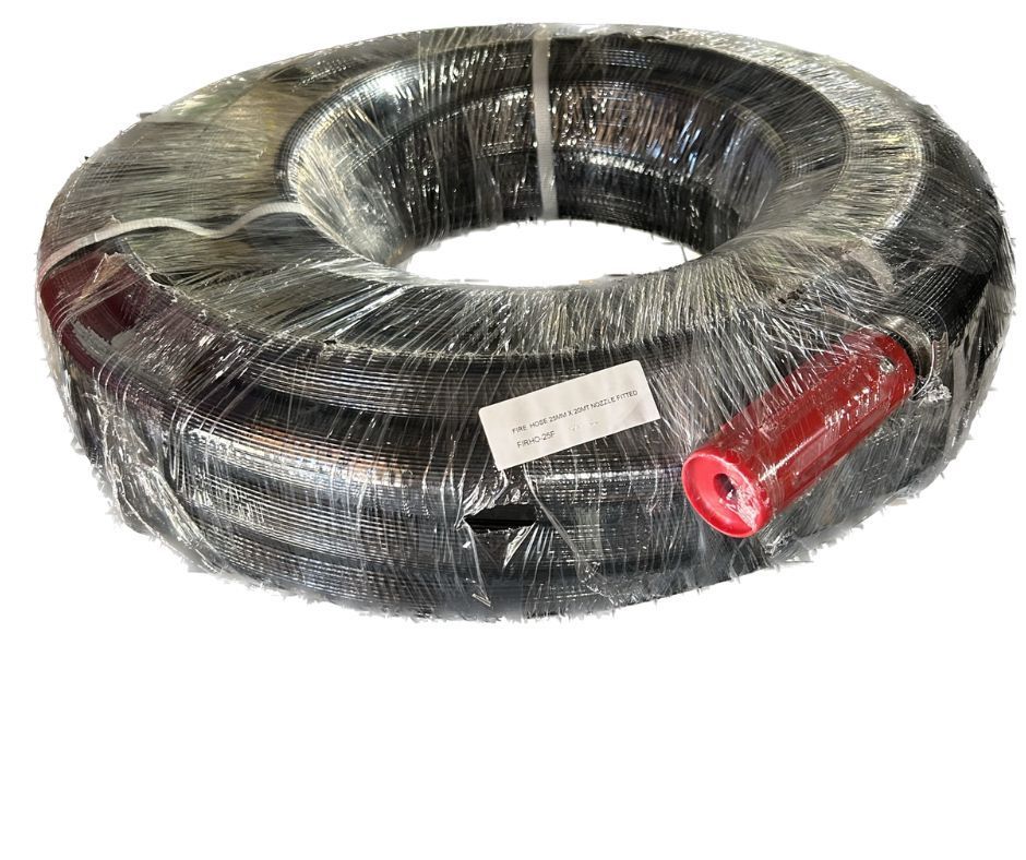 Fire Hose with fitted nozzle 25mm x 20m