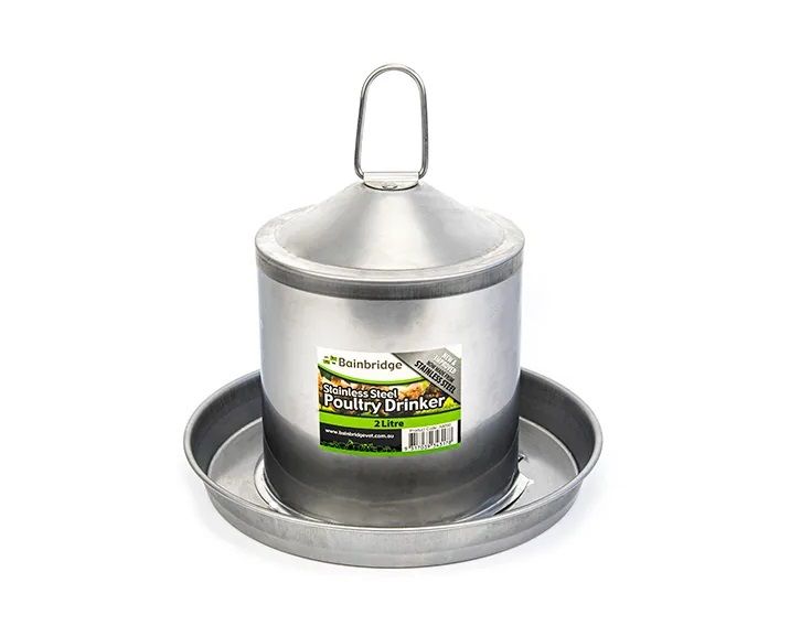 Stainless Steel Poultry Drinker, 9L