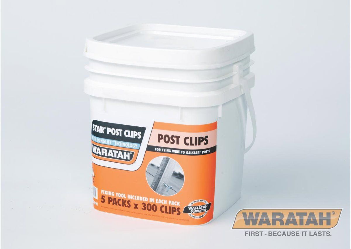 Waratah Star Post Clips, Longlife Blue, Pack 300