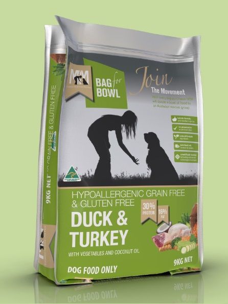 Meals for Mutts, Hypoallergenic, Grain Free & Gluten Free, Duck & Turkey