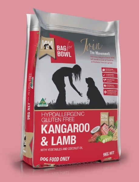 Meals for Mutts, Hypoallergenic & Gluten Free, Kangaroo & Lamb, 9kg