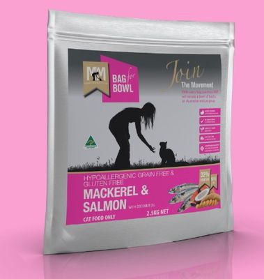 Meals for Meows, Hypoallergenic, Grain Free & Gluten Free, Mackerel & Salmon, 2.5kg