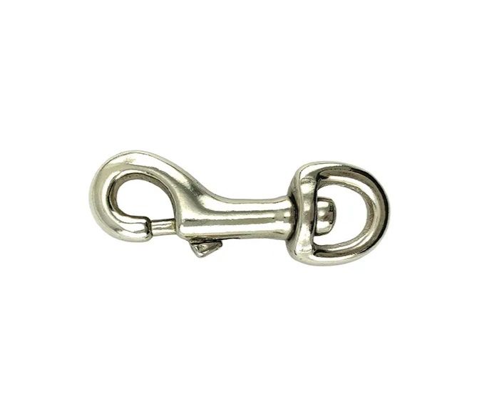 Round Eye Swivel Hook, Nickel Plated, Size: 12mm