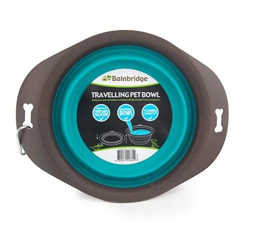 Travelling Collapsible Bowl, Teal Green