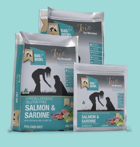 Meals for Mutts, Hypoallergenic, Gluten Free, Salmon & Sardine, Size: 2.5kg