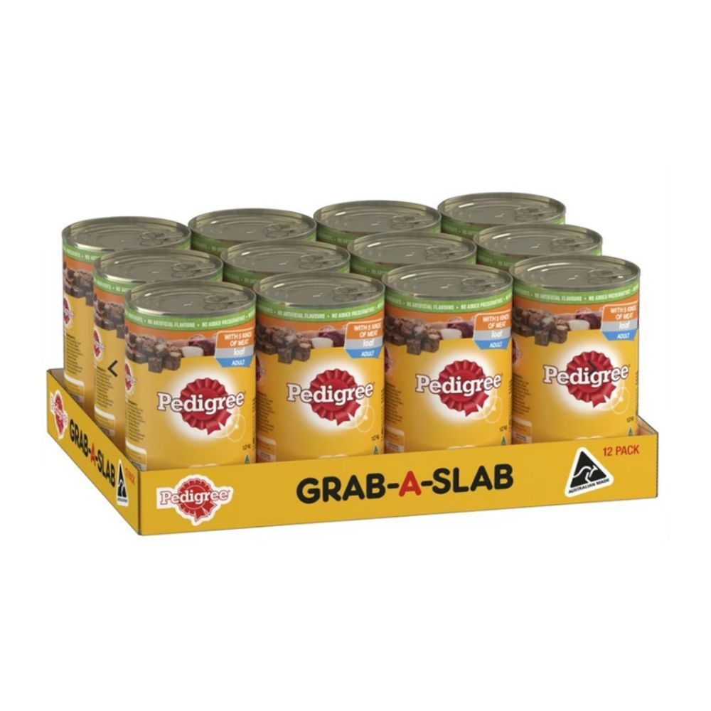 Pedigree Grab-A-Slab: Loaf with 5 Kinds of Meat 12 x 1.2kg