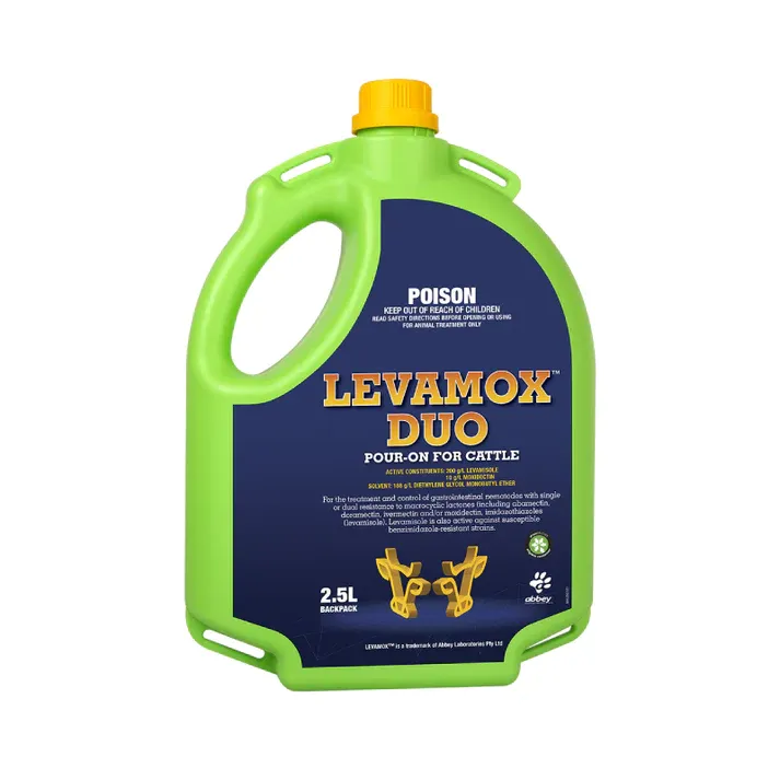 Levamox Duo Pour-On for Cattle 2.5LT