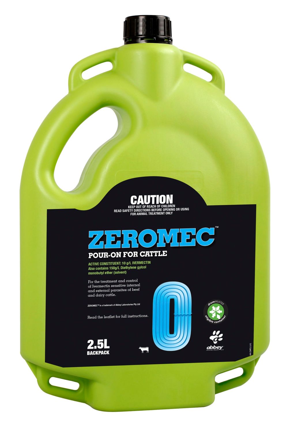 ZEROMEC™ Pour On for Cattle, Size: 2.5L