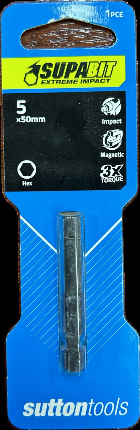 Drill Bits, Various, Type/Size: Hex, 5mm x 50mm