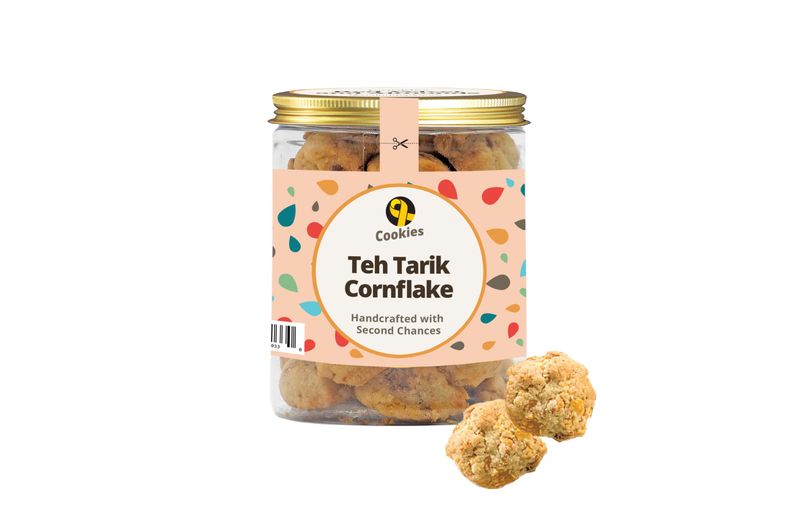 Teh Tarik Cornflake Cookies