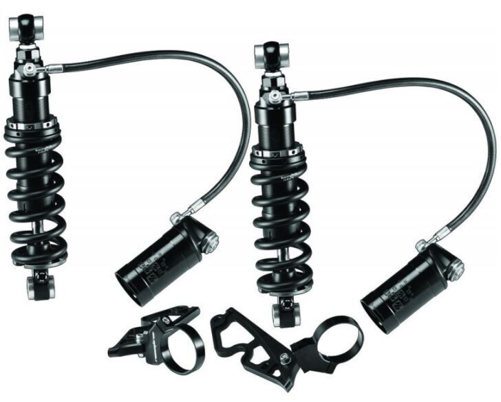 RacingBros Bazooka HD 13&quot; Shocks HVY Remote Reservoir Harley-Davidson Touring 1984-2022