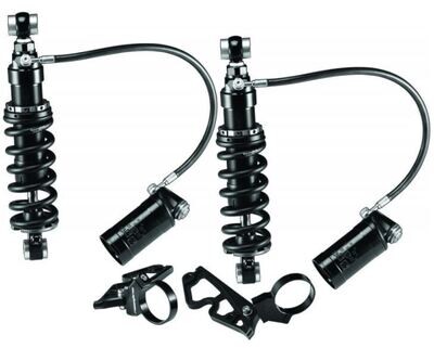 RacingBros Bazooka HD 13&quot; Shocks HVY Remote Reservoir Harley-Davidson Touring 1984-2022