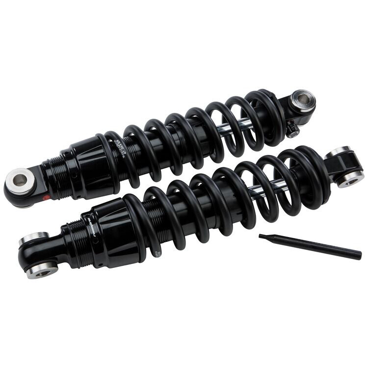 RacingBros Bazooka Preload And Rebound Adjustable Shocks For Harley Dyna 1991-2017  13&quot; Heavy Duty