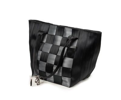 Beth Tote - Black or Silver &amp; Black intertwined