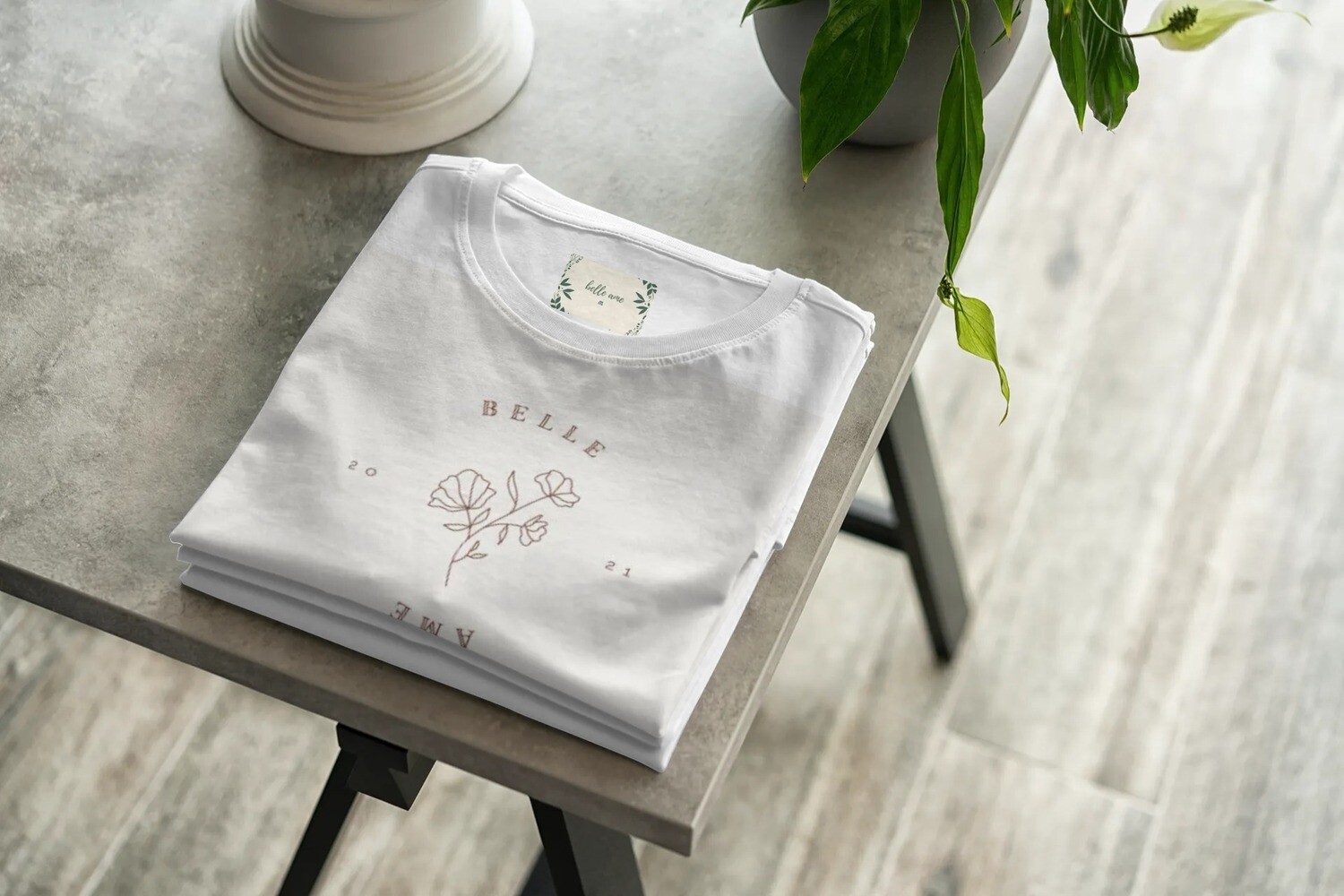 Belle Ame Logo Top (White)