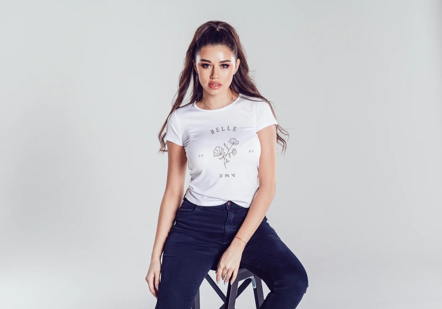 Belle Ame Logo Top (White)