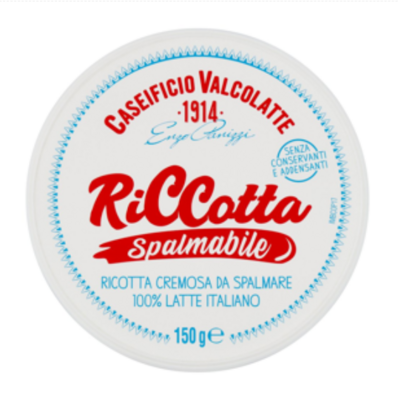 Caseificio Valcolatte Riccotta Spalmabile 150 G