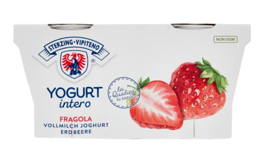 Sterzing Vipiteno Yogurt intero Fragola 2 x 125 g