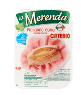 Citterio la Merenda Prosciutto Cotto di Alta Qualità 40 g