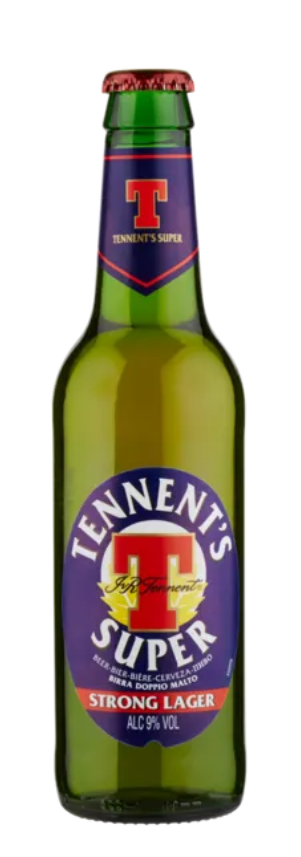 TENNENT&#39;S SUPER Birra strong lager doppio malto bottiglia 35,5cl