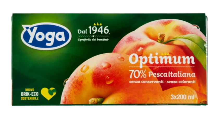 🌼 Yoga Optimum 50% Albicocca Italiana 3 X 200 Ml