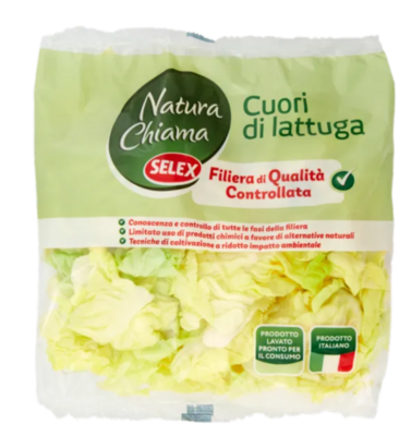 Natura Chiama Cuori di Lattuga Lavati e Pronti per il Consumo 200 g