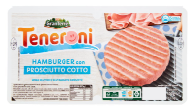 Teneroni Hamburger con Prosciutto Cotto 2 x 75 g