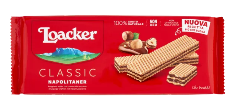 🧡 Loacker Wafer Classic Napolitaner con crema alla nocciola 150g