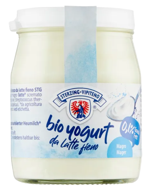 Sterzing Vipiteno bio yogurt da latte fieno Magro 150 g