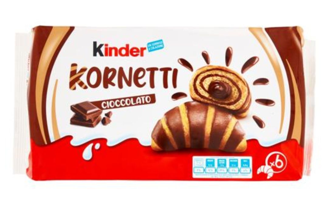 🧡 Kinder Kornetti Cioccolato 6 X 42 g