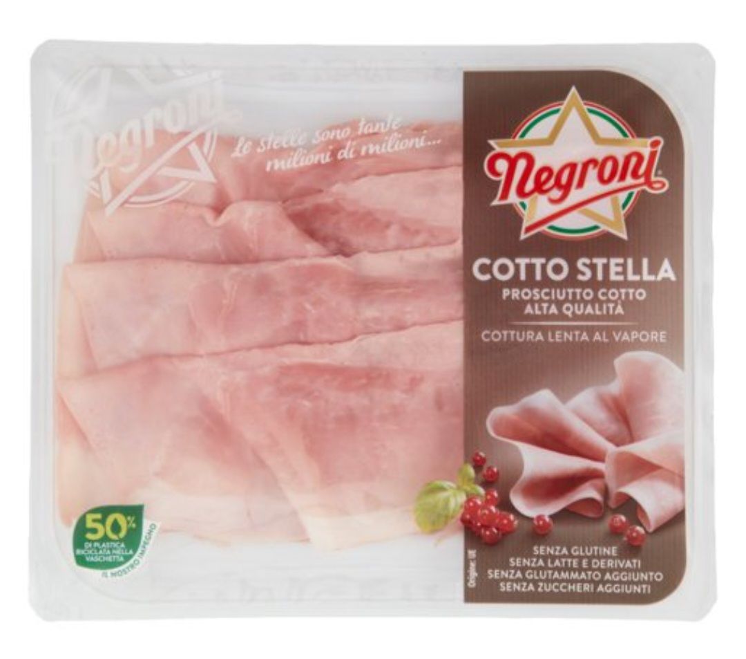 🧡 Negroni Cotto Stella Prosciutto Cotto Alta Qualità 110g 